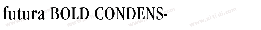 futura BOLD CONDENS字体转换